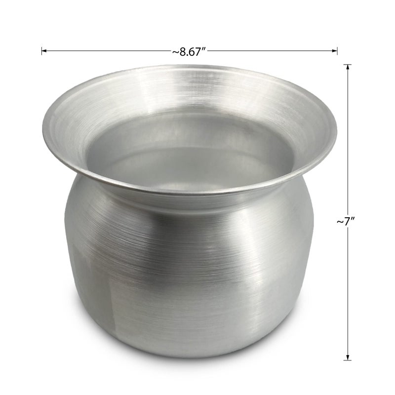 PANWA Sticky Rice Aluminum Cook Pot from Thailand - Genuine Replacement Pot for Traditional Steamer Crock, Family Size 8.67 Inch Standard Diameter (22 cm) - Image 3